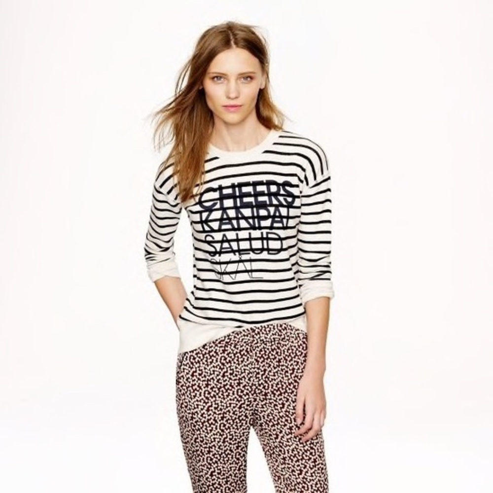 J. Crew Cheers Striped Pullover Sweater